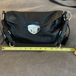 PRADA black leather shoulder bag